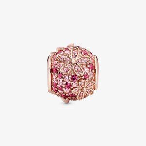 Pandora Rose Gold Beaded Flower Bracelet & Snake Bracelet
